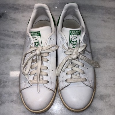Adidas Stann Smith White Green Used Sneakers Men s Size 8