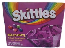 6x Packs Skittles Wild Berry Fat Free Flavored Gelatin | 3.89oz | Fast Shipping