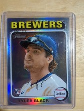 2024 Topps Heritage High Number Tyler Black #578 Chrome Silver Border /225 (RC)
