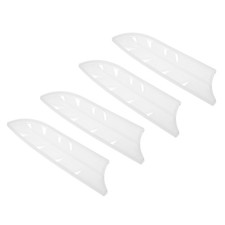 4 Pcs ABS Safety Knife Cover Sleeves for 7" Santoku Knife White