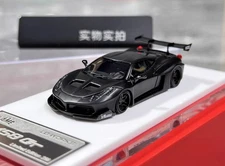 EY 1:64 Black 458 GT LB Racing Sports Model Diecast Resin Car