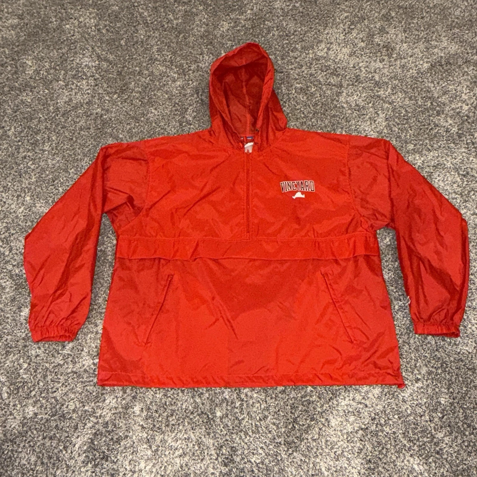 Champion Martha’s Vineyard Red Windbreaker Jacket Men’s Size Large