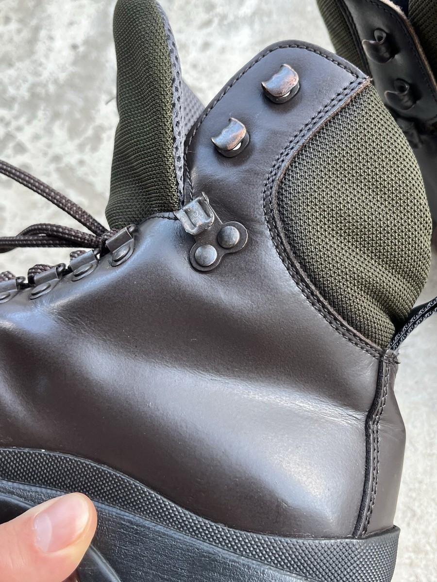 FW'99 Prada Archive Leather Combat Chunky Hiking Boots | eBay