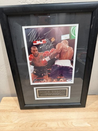 Mike Tyson Signed Photo Cut And Framed Psa Authenticated-R48-192