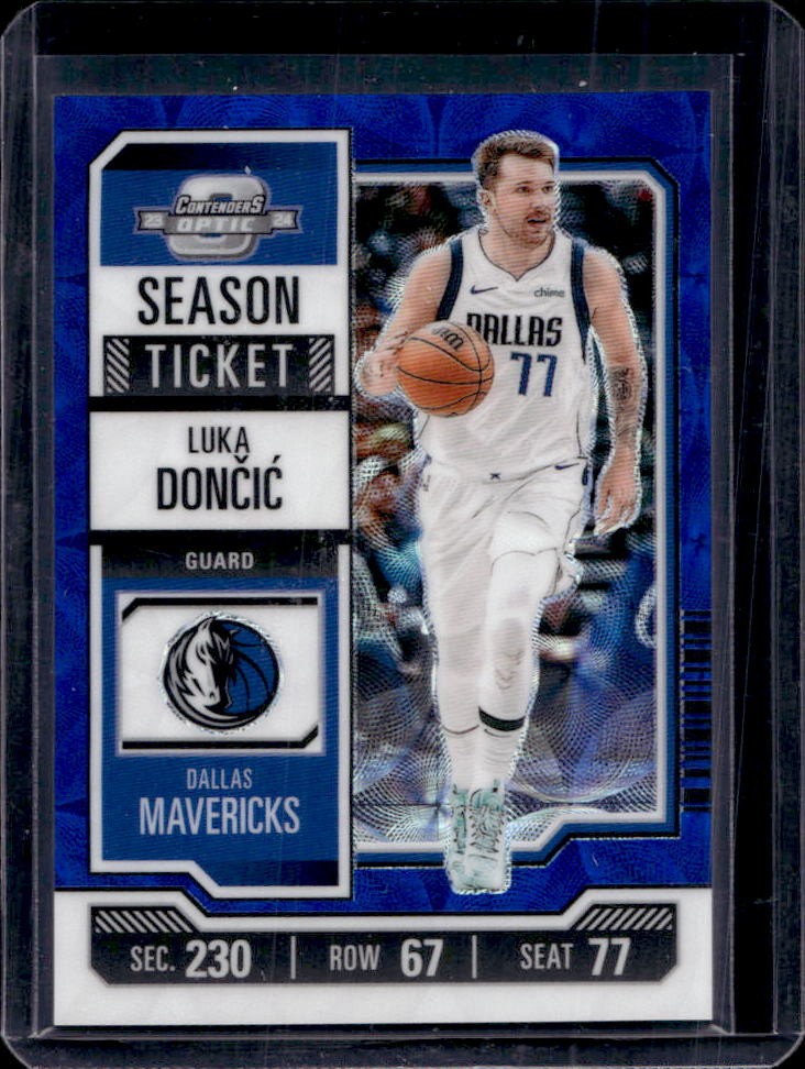 2023-24 Contenders Optic Luka Doncic International Blue #9/45
