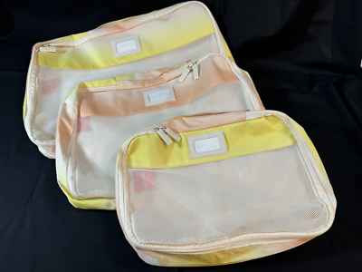 Set of Calpak Zipper Travel Bag Set Packing Cubes Mesh Luggage