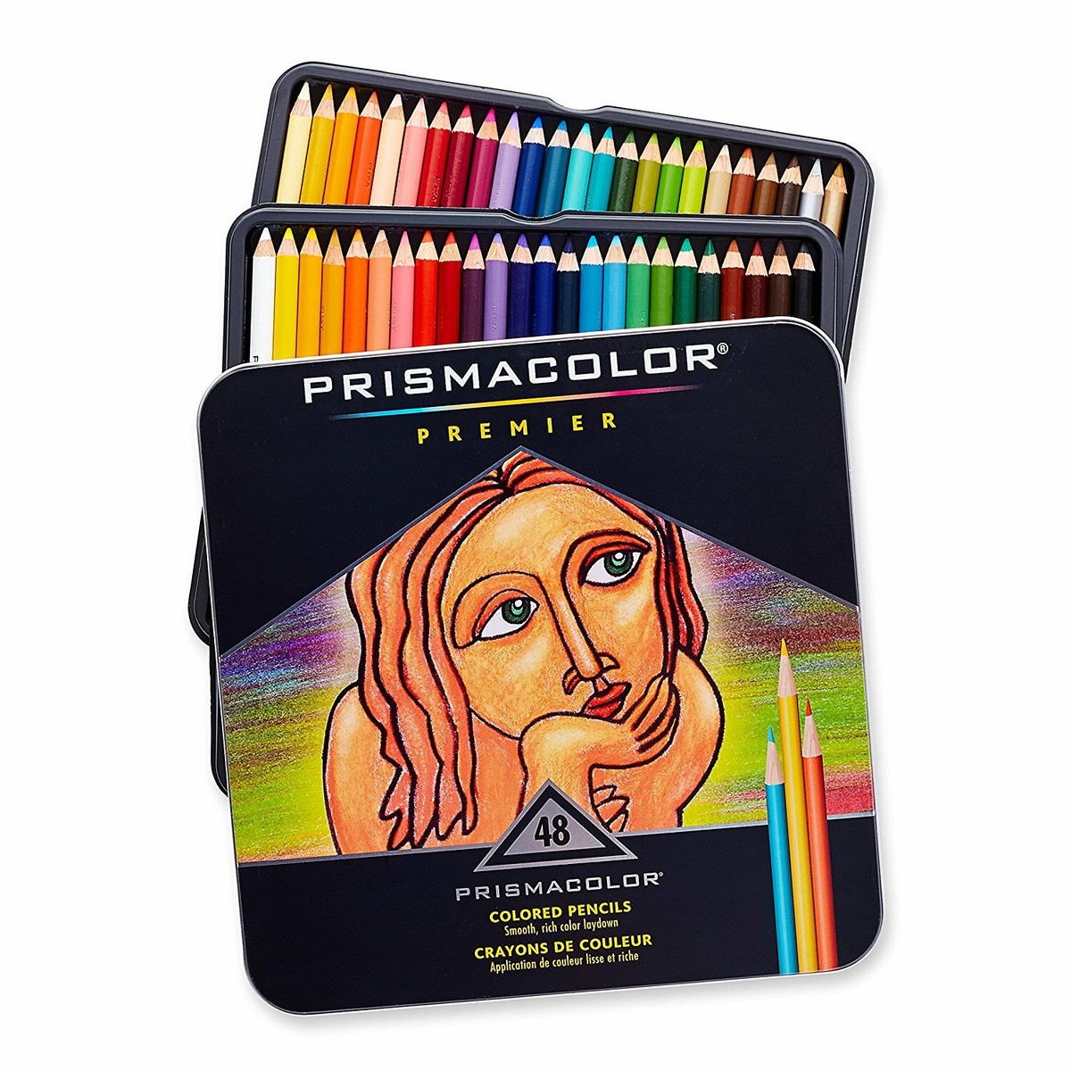 PRISMACOLOR 48色油性色鉛筆セットおまけ付き Prismacolor Premier Soft Core Colored Pencils, Choose 24pk, 48pk