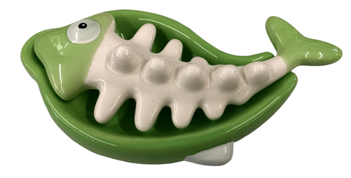 PORTACENERE POSACENERE IN CERAMICA PESCE CM 19 x 9 DISPONIBILE IN 5 COLORI - Picture 14 of 15