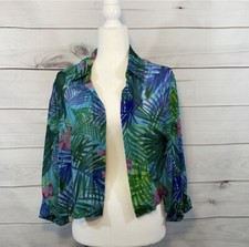 Maggy London 100 Silk Open Front Blazer