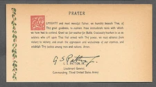 George S Patton Signature & Weather Prayer Reprint Original Period Paper *079