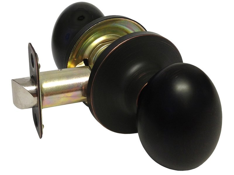 Rubbed Bronze Door Oval Knob Entry Privacy Passage Dummy Dea