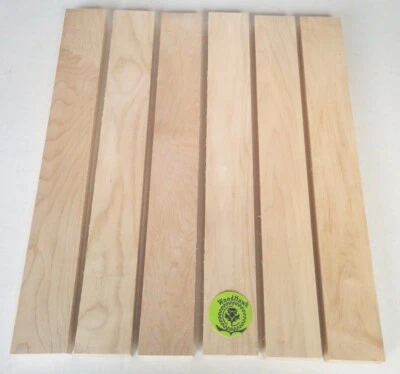 WOOD-HAWK 6 HARD MAPLE 3/4" x 2" x 24" DIY Wood Cutting Boards Charcuterie Cheese Tray