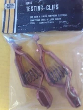 2 Vintage Henco Copper Test Clips 50amp 4 1/2" Long