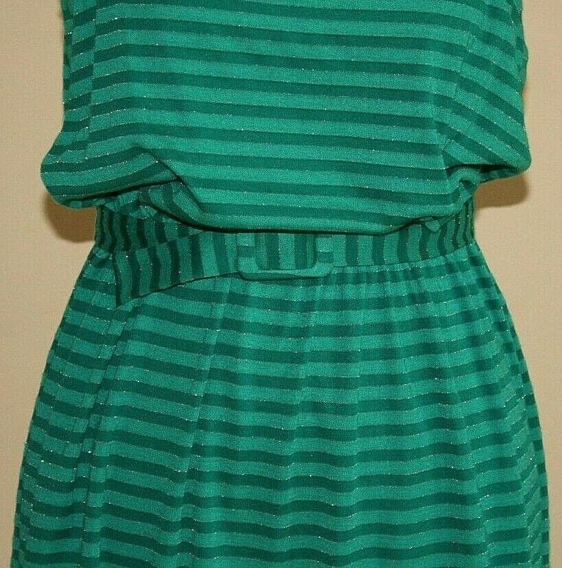 Vintage Knit Dress Sundress Stripe Size 6 Sun Sle… - image 4
