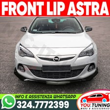 SPOILER FRONTALE LAMA SOTTO PARAURTI per OPEL ASTRA J, K, G, H  *Nero Lucido*