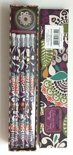 Vera Bradley Pencil Box Set 10 Pencils  Sharpener NWT
