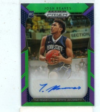 JOSH REAVES 2019 Panini Prizm Draft Picks Purple and Green Rookie Auto #D /199