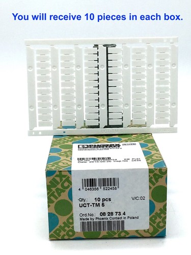 Phoenix Contact 0828734 UCT-TM 5 Terminal Marker Modular x10 | eBay ...