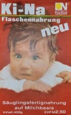 DDR Lebensmittel Verpackung Konsum Ki-Na Kindernahrung Baby Leerkarton gefalten