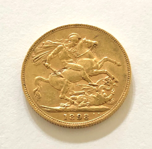 1898 Great Britain Gold Full Sovereign (.2354 oz) - Victoria Matron - Avg Circ