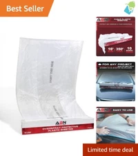 Versatile 16x350ft Transparent Sheeting - Easy Tear Masking for DIY & Auto Work