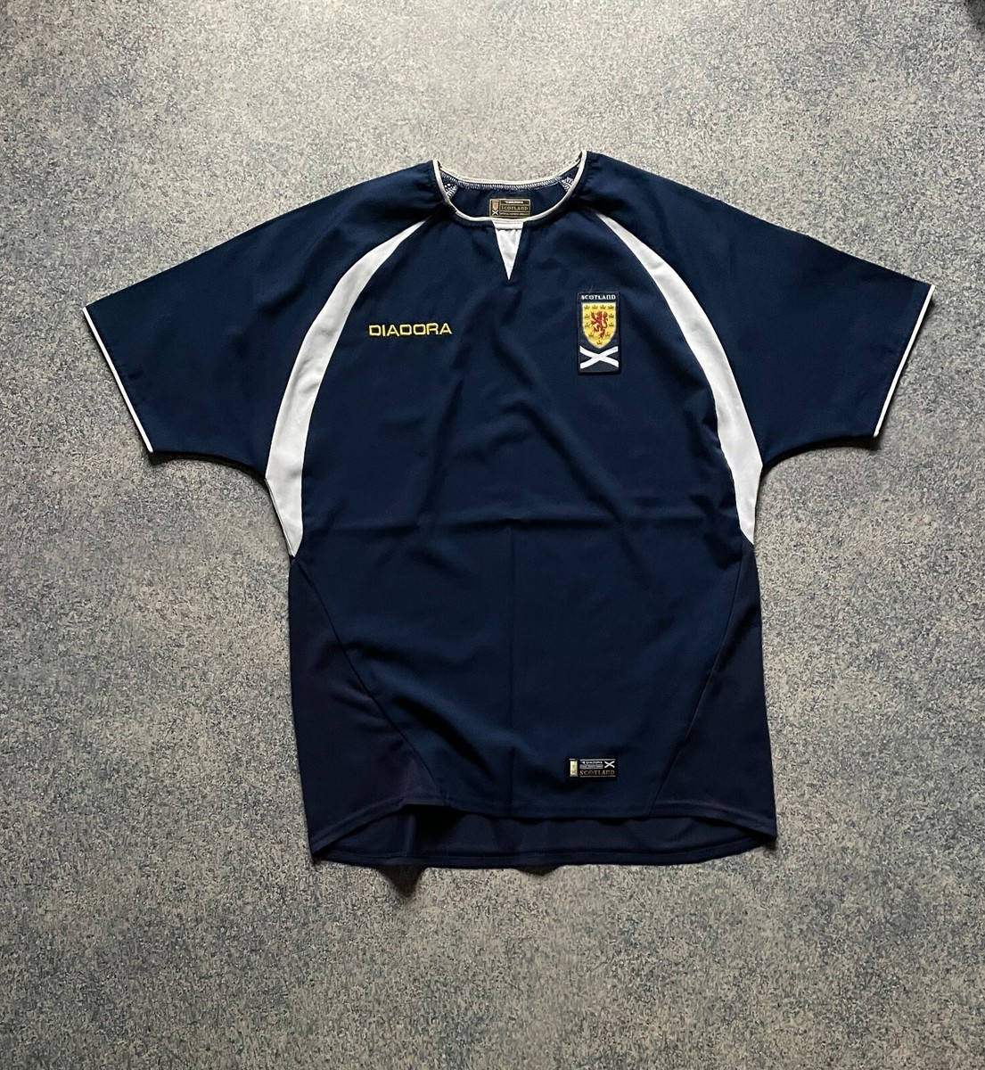 Maillot Domicile Écosse 2003-2005 Diadora – Vintage – Taille 30-32" – Home Shirt