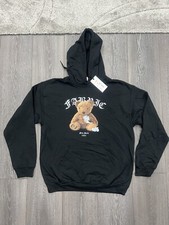 Black Hoodie with Bear print Size M New With Tags