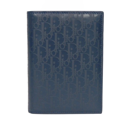 AUTHENTIC Dior Passport cover passport case Logo Embossed Smooth