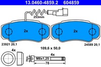 BremsbelÄGe Nissan T. Cabstar 2.5-3.0 Dci 06- Mit Sensor