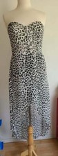 Women's Express Leopard Print Strapless Romper Dress Size 10 New