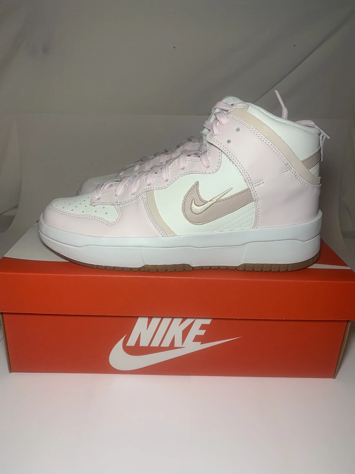 WMNS Nike Dunk High Up Sail bianco rosa Oxford donna taglia 11 uomo 9 5 DH3718 102