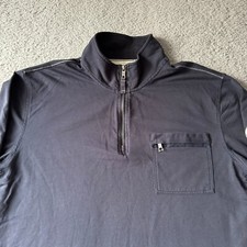 NEW Nautica Sweater Mens Large Black Pullover 1/4 Zip T Shirt Mock Neck Outdoor