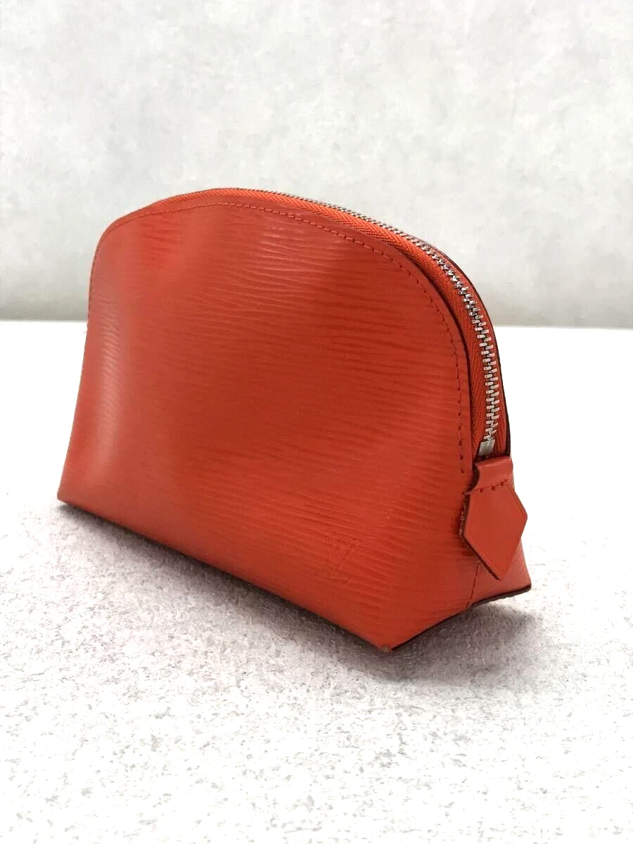 LOUIS VUITTON Epi Pochette Cosmetic Pouch Orange