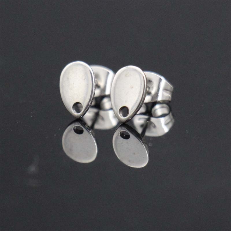 Wholesale Lot Drop Earring Posts Findings Stainless Steel Stud Earring  Component