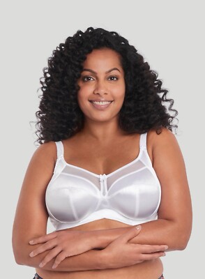 Goddess Keira Softschalen-BH ohne Bügel weiß UK 50F