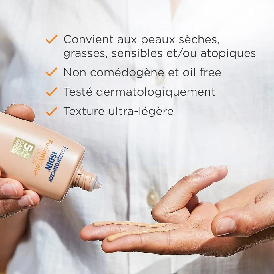 ISDIN Fotoprotector Fusion Water Color Medium SPF 50 Ecran solaire teinté à b... - Photo 3/4