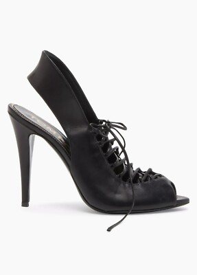 TOM FORD 105MM Leather Lace-Up Slingback Sandals size 39 Retail $1450