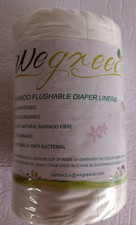 Wegreeco Bamboo Flushable Diaper Liners 100 Sheets Compostable Biodegradable