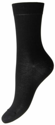 Pantherella Damen Poppy Einfach Baumwolle Socken - Schwarz