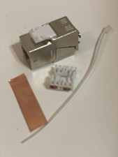 Cat6a Shielded RJ45 Keystone Jacks 10Gbps Toolless with Dust Shutter 12 Pack