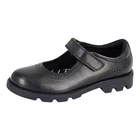 Girls Leather School Shoes Single Bar Touch Fastening Smart Casual Formal Size