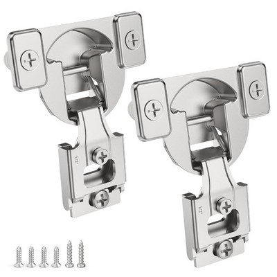 Furniware Non-Soft Close 60 Pack 1/2 inch Overlay Regular Hinges for Kitchen ...