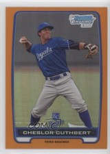 2012 Bowman Chrome Prospects Orange Refractor 4/25 Cheslor Cuthbert #BCP58 4l3