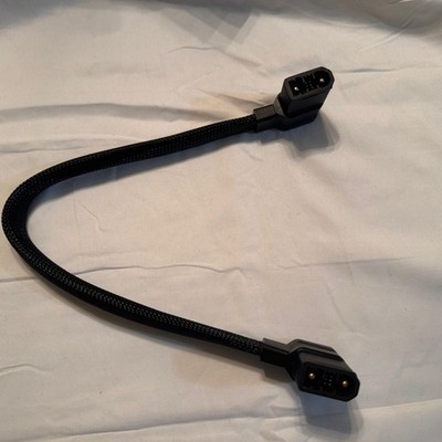 Segway Ninebot External Battery Cable Braided Power Connector 2-Pin Black NWOT 