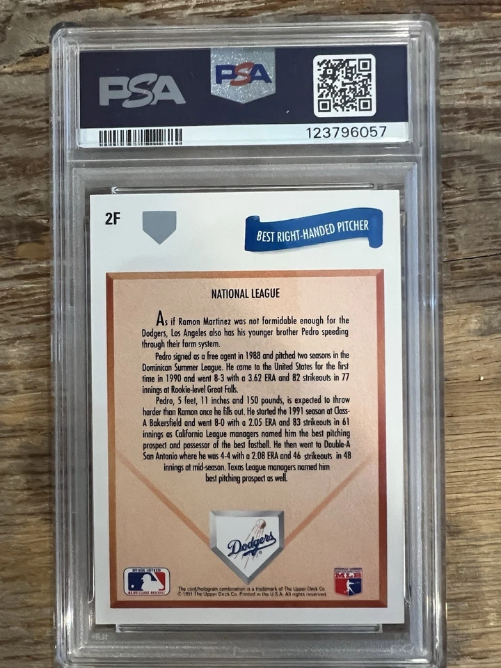 1991 Upper Deck Final Edition - Pedro Martinez #2F (RC) PSA 10 Auto 10 *PERFECT* - Image 2 of 2