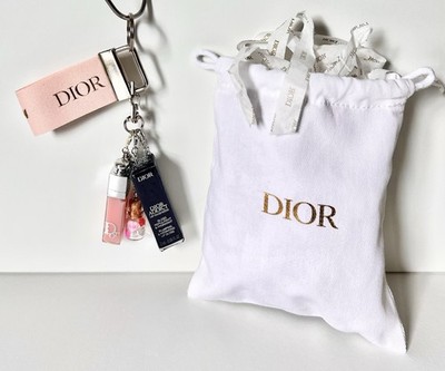 Dior Addict Lip Maximizer Plumping Gloss Mini  Keyfob Bag Charm Dustbag