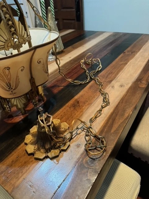 Art Deco RARO Beardslee Five Hump accesorio colgante deslizamiento Foto 3 de 4