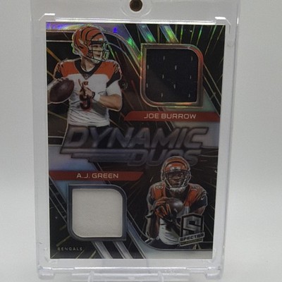 Panini Spectra Dynamic Duos Joe Burrow A.J. Green Hyper Prizm  9/60 PSA 10 POP 1