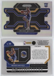 2021-22 Panini Prizm Rookie Variation Silver Prizm Moses Moody #308 Rookie RC
