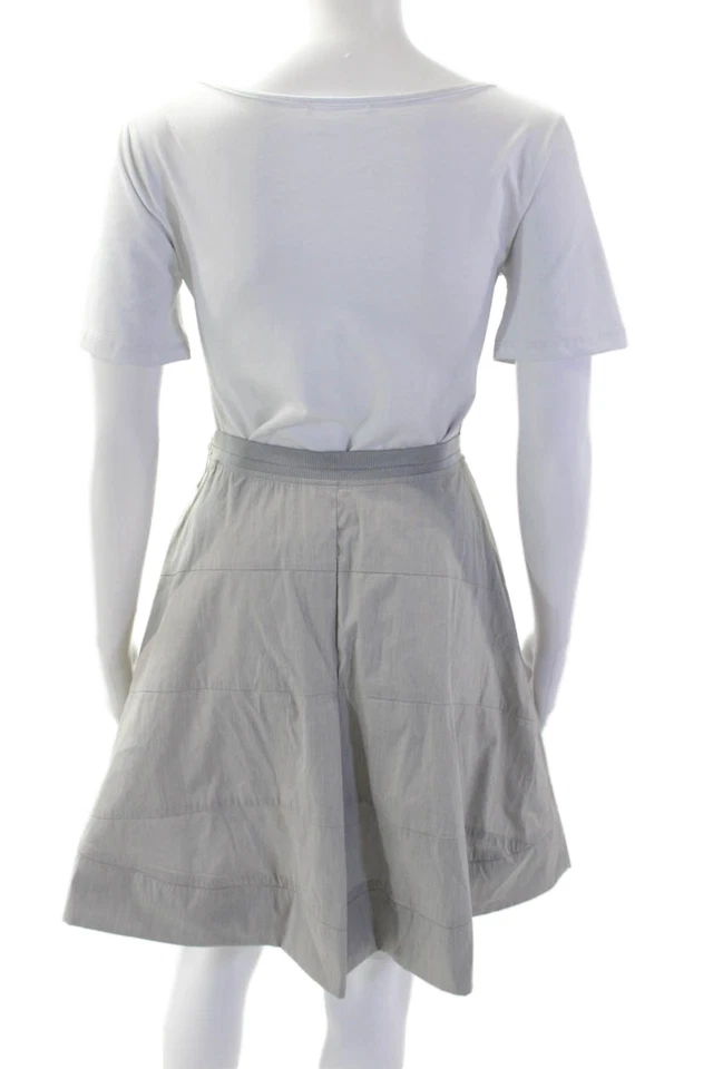Piazza Sempione Women A-Line Flare Gray Skort Mini Size S - Image 3 of 4
